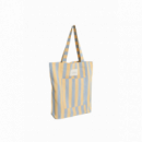 Bolsos Bolso Tote YERSE Loyalty Rayas Amarillo y Azul
