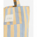 Bolsos Bolso Tote YERSE Loyalty Rayas Amarillo y Azul