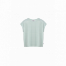 Camisetas Mujer Camiseta ARMEDANGELS Slub Stripes White Foam