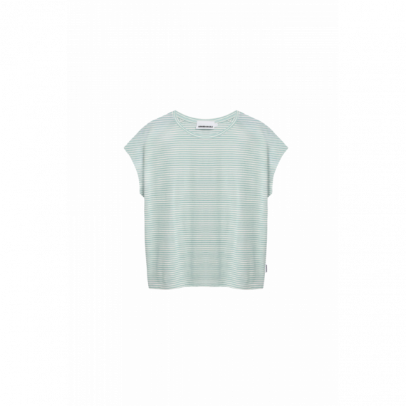 Camisetas Mujer Camiseta ARMEDANGELS Slub Stripes White Foam