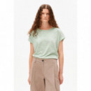 Camisetas Mujer Camiseta ARMEDANGELS Slub Stripes White Foam