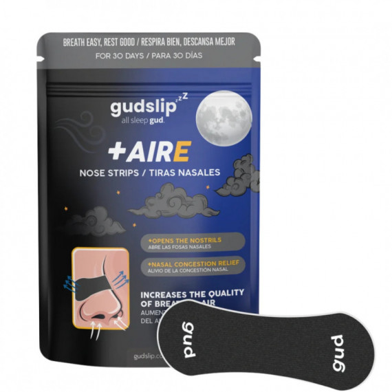 Tiras Nasales Noche Gudslip+ Aire 30 Tiras  QUAMTRAX