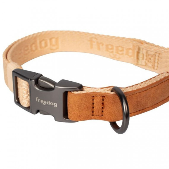 FREEDOG Perro Collar Linum Arena Beige 2.5X45/66 Cm