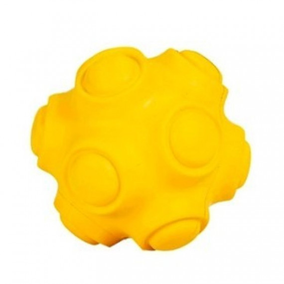 FREEDOG Perro Juguete Pelota Rivet Amarillo 7.8 Cm
