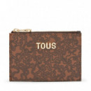 Monedero Tarjetero Marrón Kaos Mini Lines  TOUS