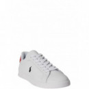 Polo RALPH LAUREN - Hrt Crt Ii-sneakers-low Top Lace - White Rl 2000 Red Black - 809P09760001/WHITE Rl 2000 Red Black