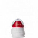 Polo RALPH LAUREN - Hrt Crt Ii-sneakers-low Top Lace - White Rl 2000 Red Black - 809P09760001/WHITE Rl 2000 Red Black