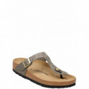 BIRKENSTOCK - Gizeh Syn - Leo Gray Taupe - 1032026/LEO Gray Taupe