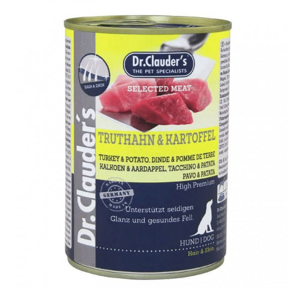Dr Clauder Perro Adulto Pavo Papas Lata 800 Gr  DR. CLAUDER'S