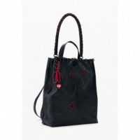 DESIGUAL Mochila Pequeño con Asa Trenzada 26SAKP43-2000
