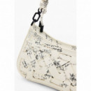 DESIGUAL Bolso Pequeño con Tejido Efecto Piel 26SAXP58-1008