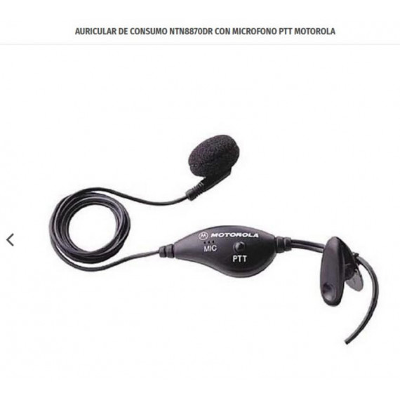 Auricular MOTOROLA NTN8870DR con Micrófono Ptt
