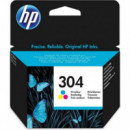 Cartucho de Tinta HP Número 304 Color Original para Deskjet 3720 (N9K05AE)