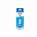 Botella de Tinta Original EPSON Ecotank 104 Cyan 65ML (C13T00P240)
