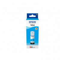 Botella de Tinta Original EPSON Ecotank 104 Cyan 65ML (C13T00P240)