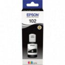 Tinta EPSON Ecotank Botella Negra 102 para ET-4750/3750/3700/2750/2700, 127ML (C13T03R140)