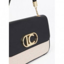 Two-tone Faux Leather Crossbody Bag With  LOLA CASADEMUNT