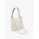 Tote Bag With Contrast Nylon Strap Ecru  LOLA CASADEMUNT