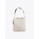 Tote Bag With Contrast Nylon Strap Ecru  LOLA CASADEMUNT