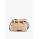 Contrast Raffia-effect And Faux Leather  LOLA CASADEMUNT