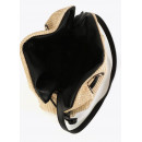 Contrast Raffia-effect And Faux Leather  LOLA CASADEMUNT