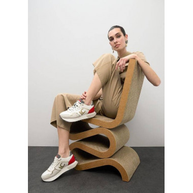 DEPORTIVA CON PLATAFORMA TRICOLOR EN TEJ