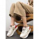 DEPORTIVA CON PLATAFORMA TRICOLOR EN TEJ