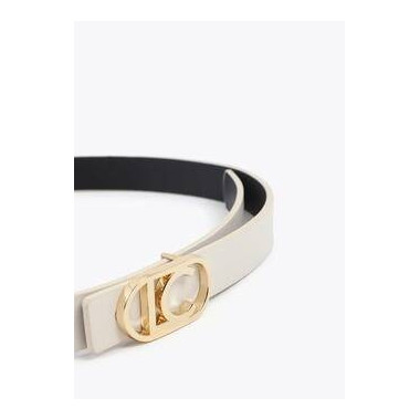 Reversible Belt With Oval Logo Buckle Ec  LOLA CASADEMUNT
