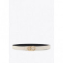 Reversible Belt With Oval Logo Buckle Ec  LOLA CASADEMUNT