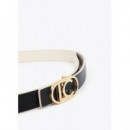 Reversible Belt With Oval Logo Buckle Ec  LOLA CASADEMUNT
