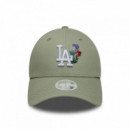Gorros y Gorras Gorra NEW ERA Mujer los Angeles Dodgers Floral Icon 9FORTY Verde