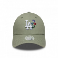 Gorros y Gorras Gorra NEW ERA Mujer los Angeles Dodgers Floral Icon 9FORTY Verde