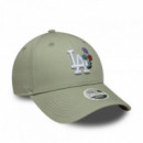 Gorros y Gorras Gorra NEW ERA Mujer los Angeles Dodgers Floral Icon 9FORTY Verde