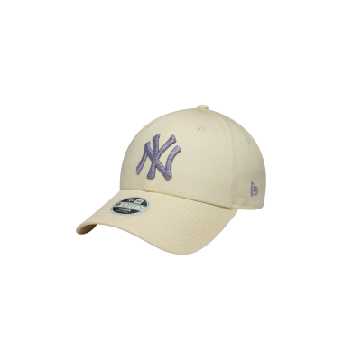 Gorros y Gorras Gorra NEW ERA Mujer New York Yankees Metallic Logo 9FORTY Beige