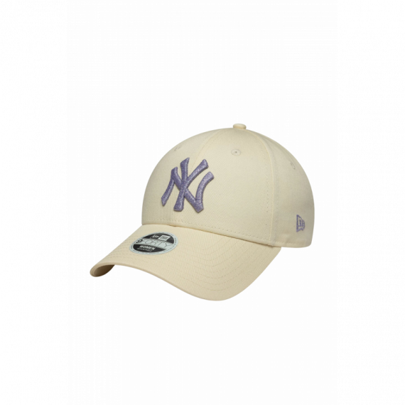 Gorros y Gorras Gorra NEW ERA Mujer New York Yankees Metallic Logo 9FORTY Beige