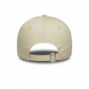 Gorros y Gorras Gorra NEW ERA Mujer New York Yankees Metallic Logo 9FORTY Beige