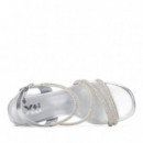 XTI Sandalias de Mujer Plata 145260-PLATA