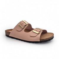 Nature Feet Sandalias Beige 7206-SALMON HEBILLA BRONC