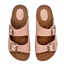 NATURE FEET Sandalias Beige 7206-SALMON Hebilla Bronc