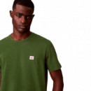 Camiseta de algodón con insignia