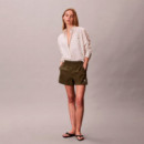 Camisa Holgada de Popelín de Algodón a Rayas  CALVIN KLEIN