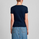 Camiseta Acanalada Slim de Cuello Redondo  TOMMY HILFIGER