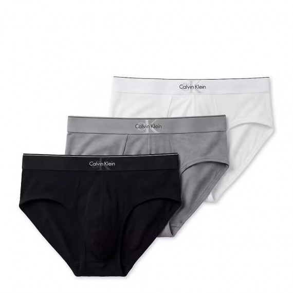 Pack de 3 Slips - Graphic Monogram Cotton Stretch  CALVIN KLEIN