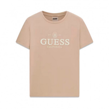 Camiseta con Logo Bordado  GUESS
