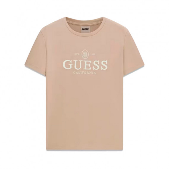 Camiseta con Logo Bordado  GUESS