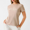Camiseta con Logo Bordado  GUESS