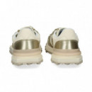 Deportivo Coordenadas Nylon Oro+blanco  LACOSTE