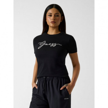 Camiseta con Logo Bordado de GUESS