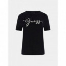 Camiseta con Logo Bordado de GUESS