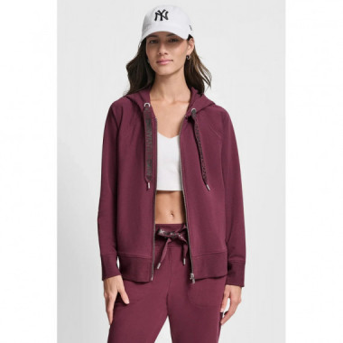 Sudadera con Cierre de Cremallera y Cord&oacute;n Logo Bicolor de DKNY